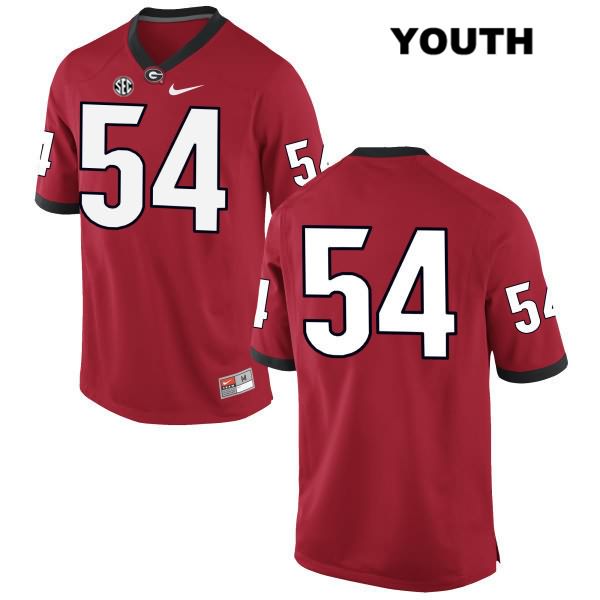 Georgia Bulldogs Youth Justin Shaffer #54 NCAA No Name Authentic Red Nike Stitched College Football Jersey ZQJ4056GM